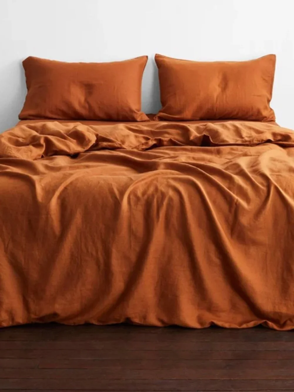 Bed Threads Flax Linen Duvet Cover - Rust